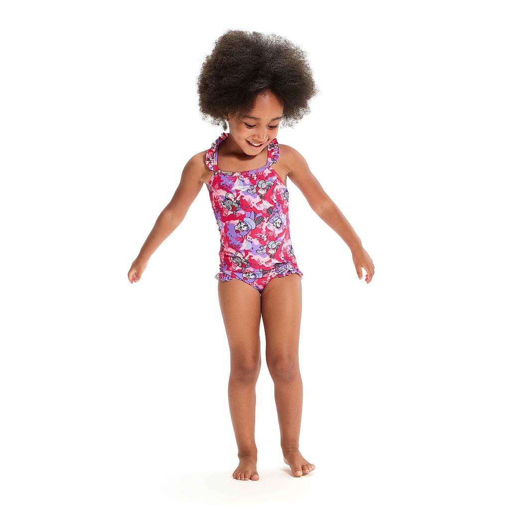 Speedo LTS Printed Frill Thinstrap Infants Swimsuit - Image 2