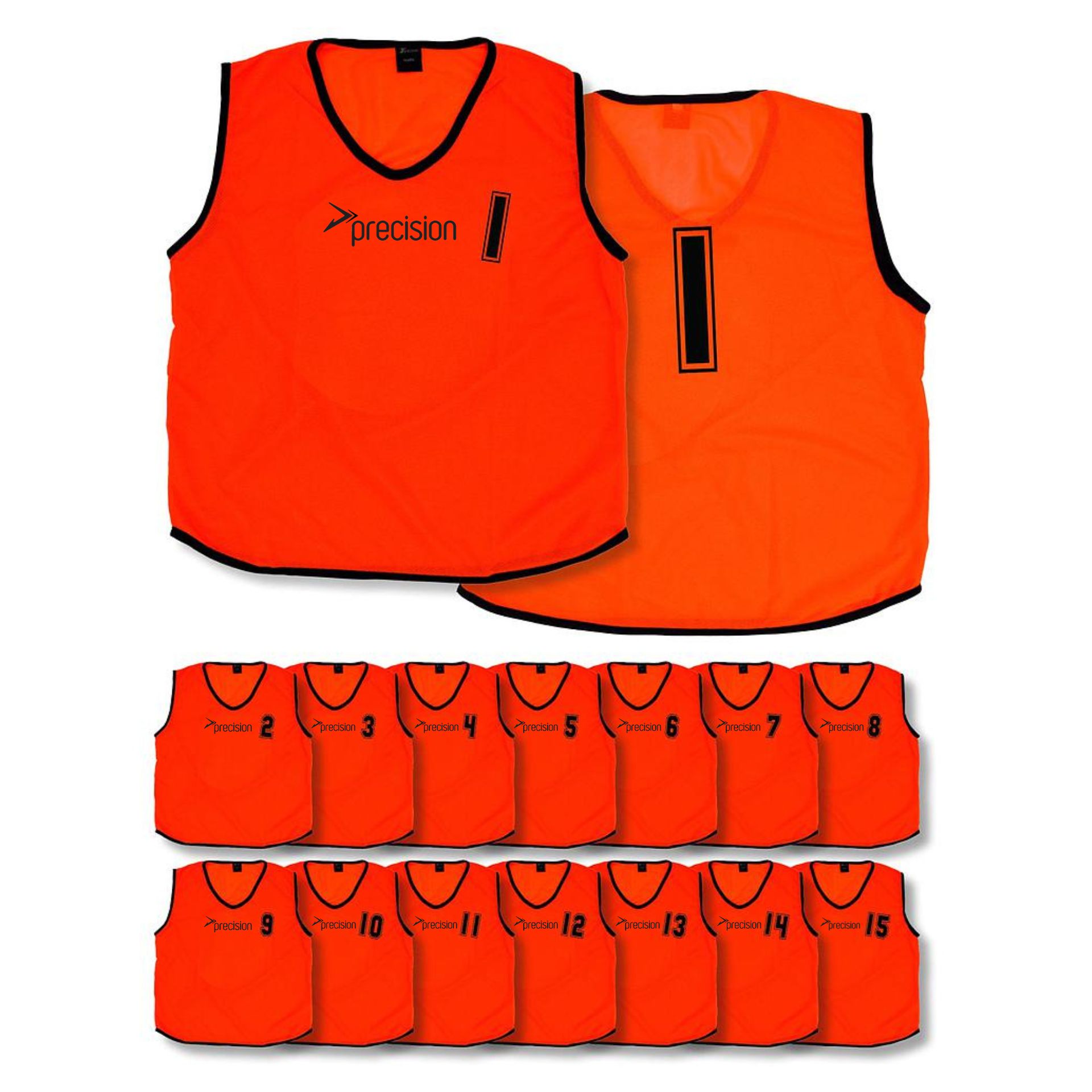 (Pack of 15) Precision Mesh Numbered 1 - 15 Training Bibs (Youths, Adult) - Image 4